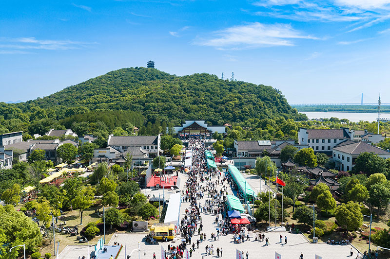 采石矶风景区。