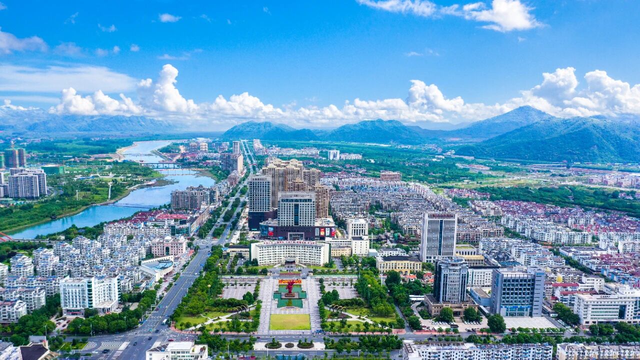 俯瞰宁国市一隅。宁国市委宣传部供图