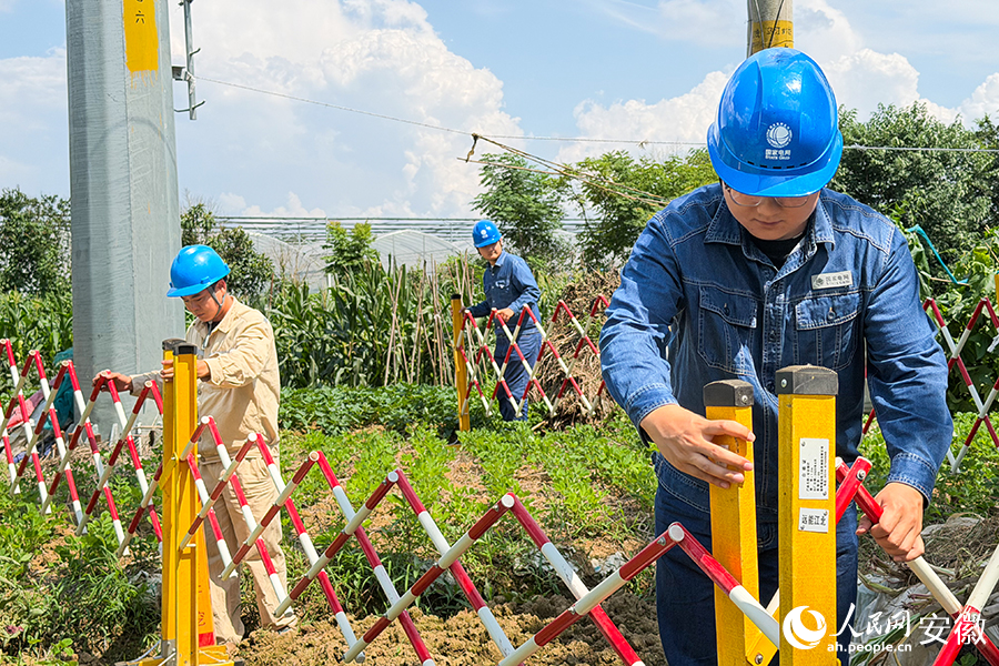 兩地電力搶修、后勤保障隊伍同步出動。人民網記者 李希蒙攝