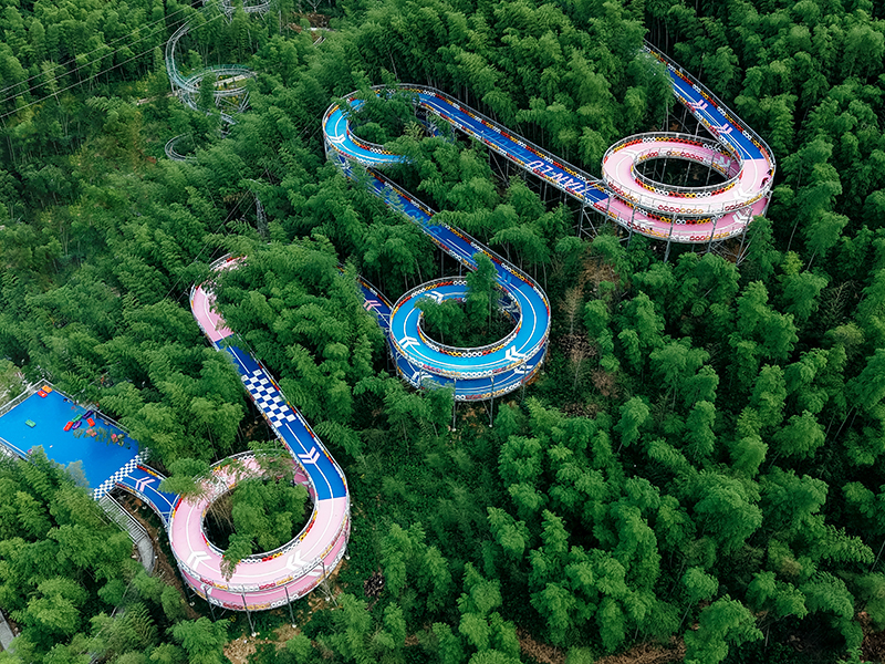 空中赛道“飞车漂”。泾县县委宣传部供图