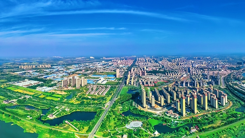 俯瞰明光市城区。张婷婷摄
