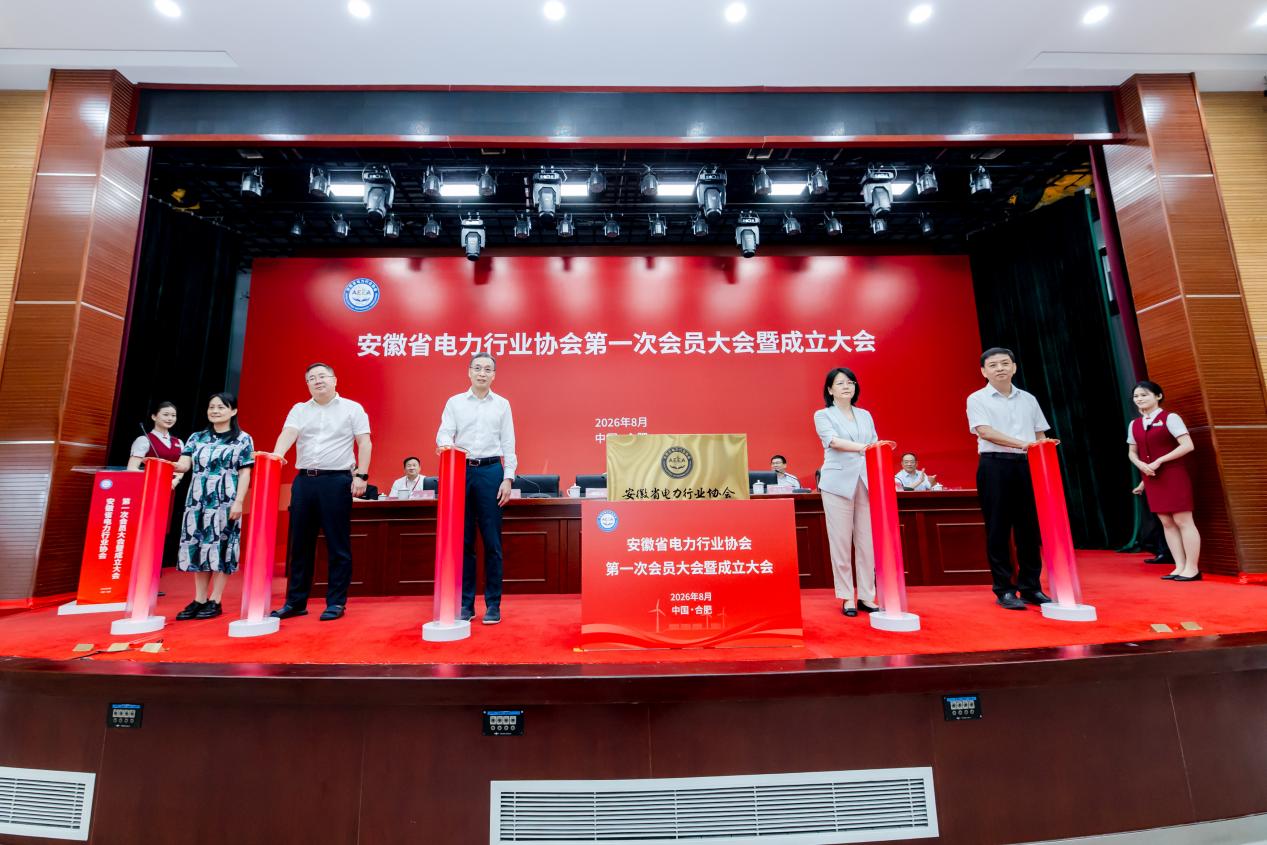 与会领导为安徽省电力行业协会揭牌。