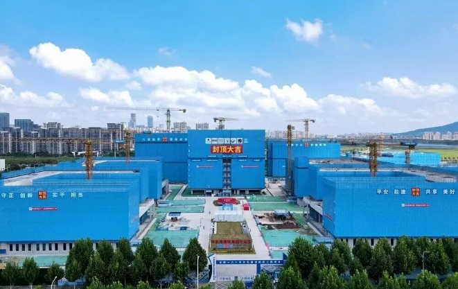 合肥一六八中学北雁湖校区主体结构全面封顶