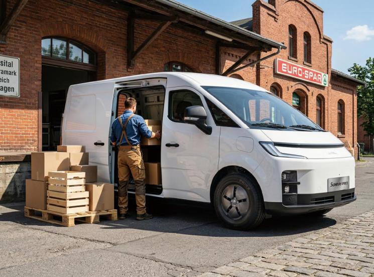 江淮汽车SUNRAY PRO纯电厢式车。