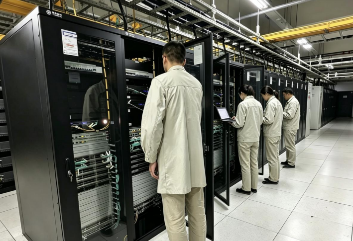 安徽移動智算機房私有雲納管工作現場