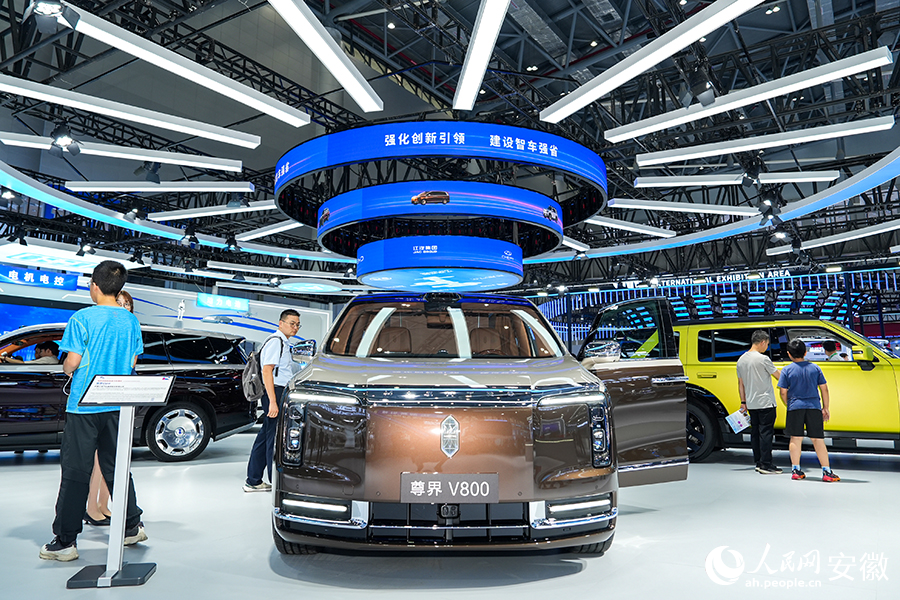 世界制造業大會上的新能源汽車。人民網記者 苗子健攝