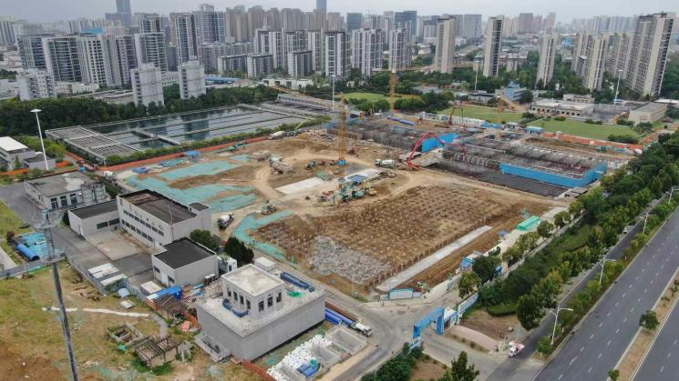 五水廠一、二期工程現場。合肥水務集團供圖