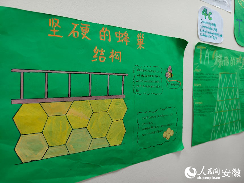 合肥高新中嘉学校孩子们的创新创意展示。人民网记者 陶伟摄
