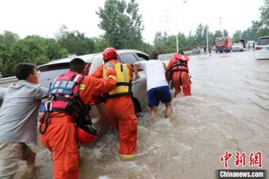 安徽消防增援河南郑州防汛已营救疏散人员3772名