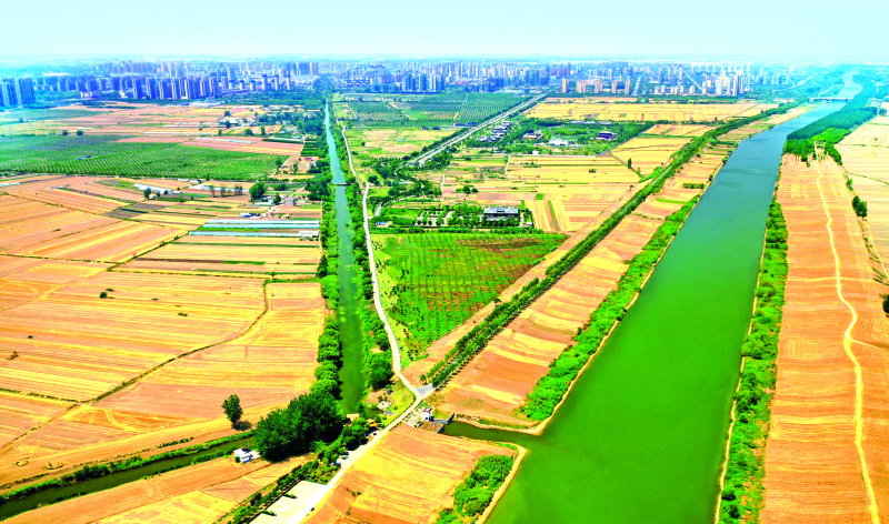 泗縣境內的隋唐大運河（左）與新濉河交匯.JPG